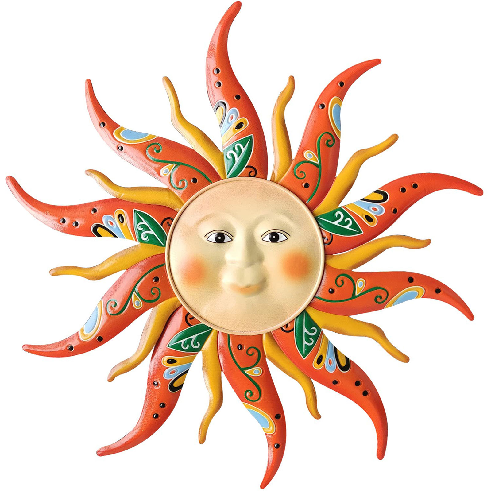 

3D Sun Wall Art Decor - 12 inch Metal Wall Sculptures Hanging Decorations, 501 Original