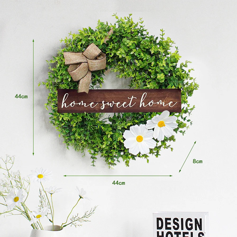 Green Leaf Small Fresh Letter Brand Garland Door Hanging