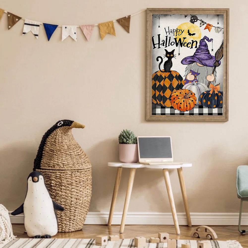 5D Kit Rhinestone DIY Halloween Goblin Full Round Drill Diamond Painting