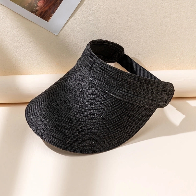 Women’s Basic Geometric Solid Color Straw Hat