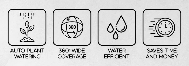 Enjoy low-maintenance gardening with the Mizuyari™ 360 Degree Lawn Garden Water Sprinkler Irrigation System. Mizuyari™ is cost-effective and energy-efficient because it can irrigate multiple plants at once.