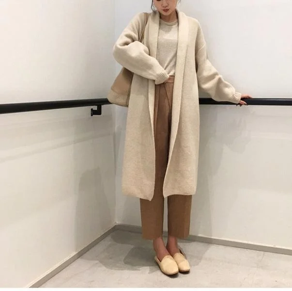 Women Long Sleeve Female Jumper Cardigan Casual Streetwear Open Stitch Sweater