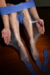 Men's polka dot silky shiny ultra-thin sexy seamless stockings