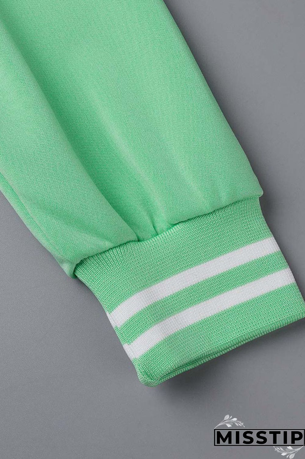 Green Casual Solid Patchwork Buckle Long Sleeve Two Pieces