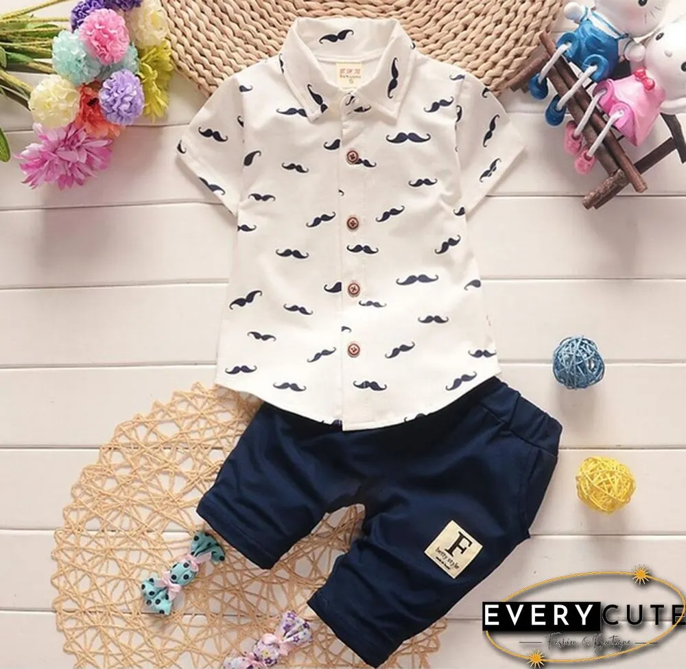 2pc set baby clothes summer short sleeve shirtshort pants kids boys outfits gentlemans