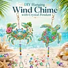 Crab & Turtle 5D Diamond Painting Suncatcher with Crystal Pendant, Double-Sided Hanging Wind Chime Kit for Adults | Beach Coastal Ocean Decor