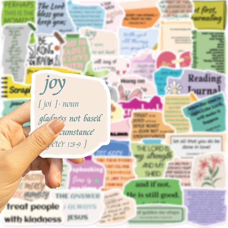 1 Set Letter Learning PVC Self-adhesive Minimalist Stickers