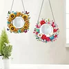 (US Local) DIY Sunflower Butterfly Hanging Mirror Diamond Art Kits Wall Door Decor