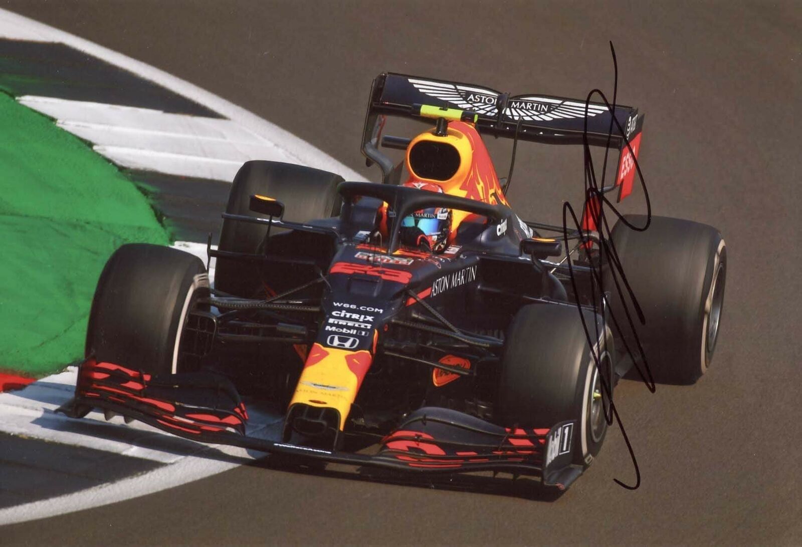 RED BULL 2020 Alexander Albon autograph, IP signed Photo Poster painting