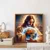Diamond Painting-DIY Full Round Drill Jesus Earth（40*40CM)