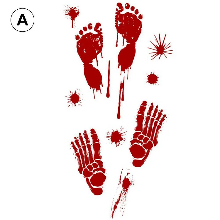 Halloween blood hand footprints wall stickers | 168DEAL