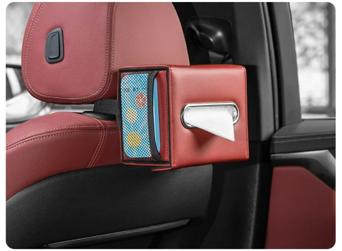 Car multifunctional folding tissue box