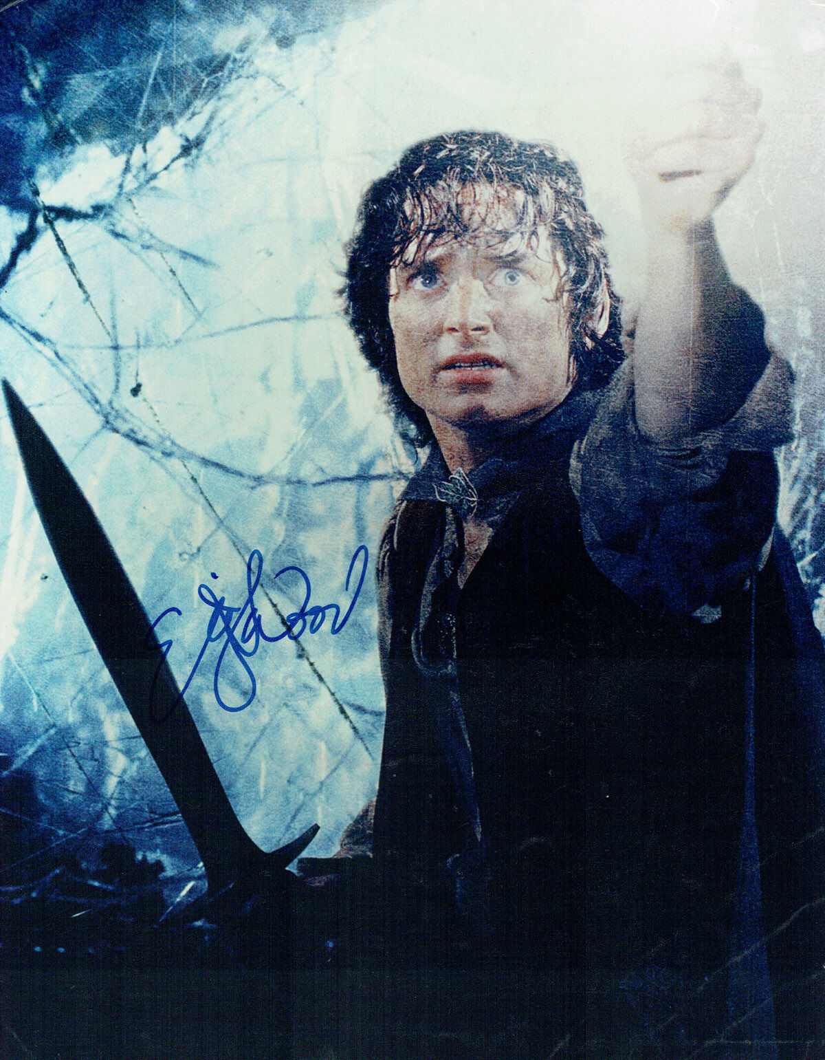 Elijah WOOD SIGNED Autograph Lord of the Rings Film HUGH 14x11 Photo Poster painting AFTAL COA