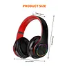 Bluetooth-compatible 5.3 Wireless Over Ear Headset with Colorful LED Lights Wireless Headphones HiFi Stereo Headphones for Classroom Home Office PC Mobile Phone Adults