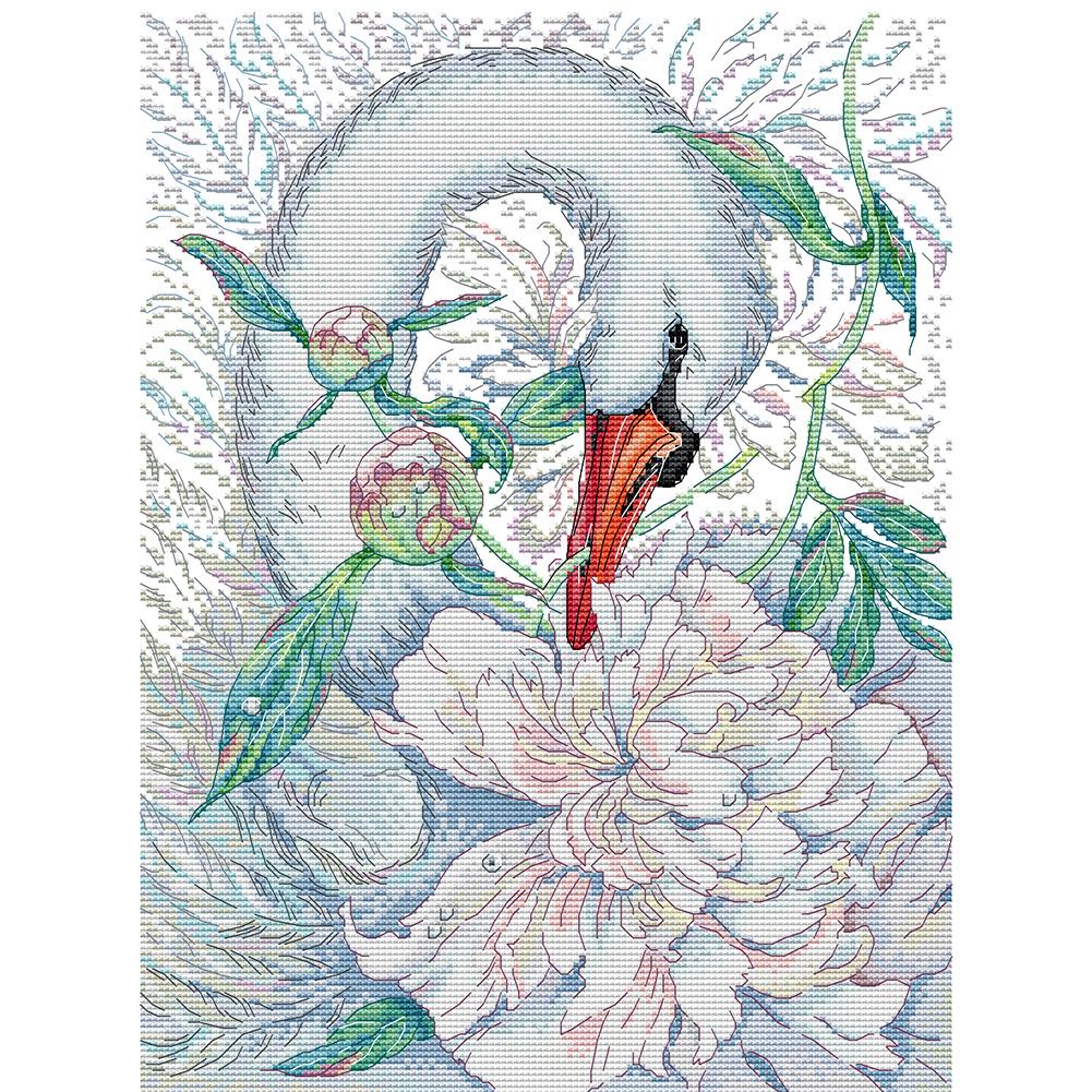 

White Swan - 14CT Stamped Cross Stitch - 32x41cm, 501 Original