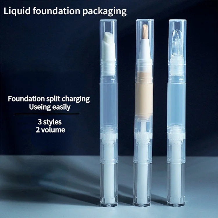 3 Head Liquid Foundation Packaging Makeup Travel Cosmetics Container Split Finger Pen