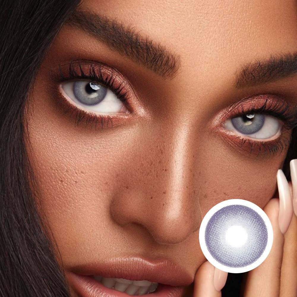 NEBULALENS Ice Tears - Blue Yearly Prescription Colored Contact Lenses NEBULALENS