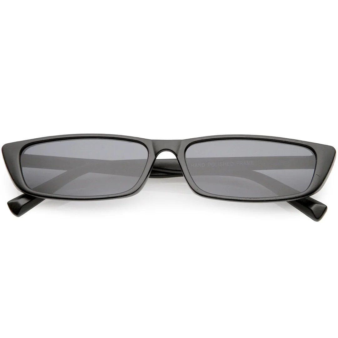 Retro Slim Rectangle Cat Eye glasses Neutral Colored Lens 57mm