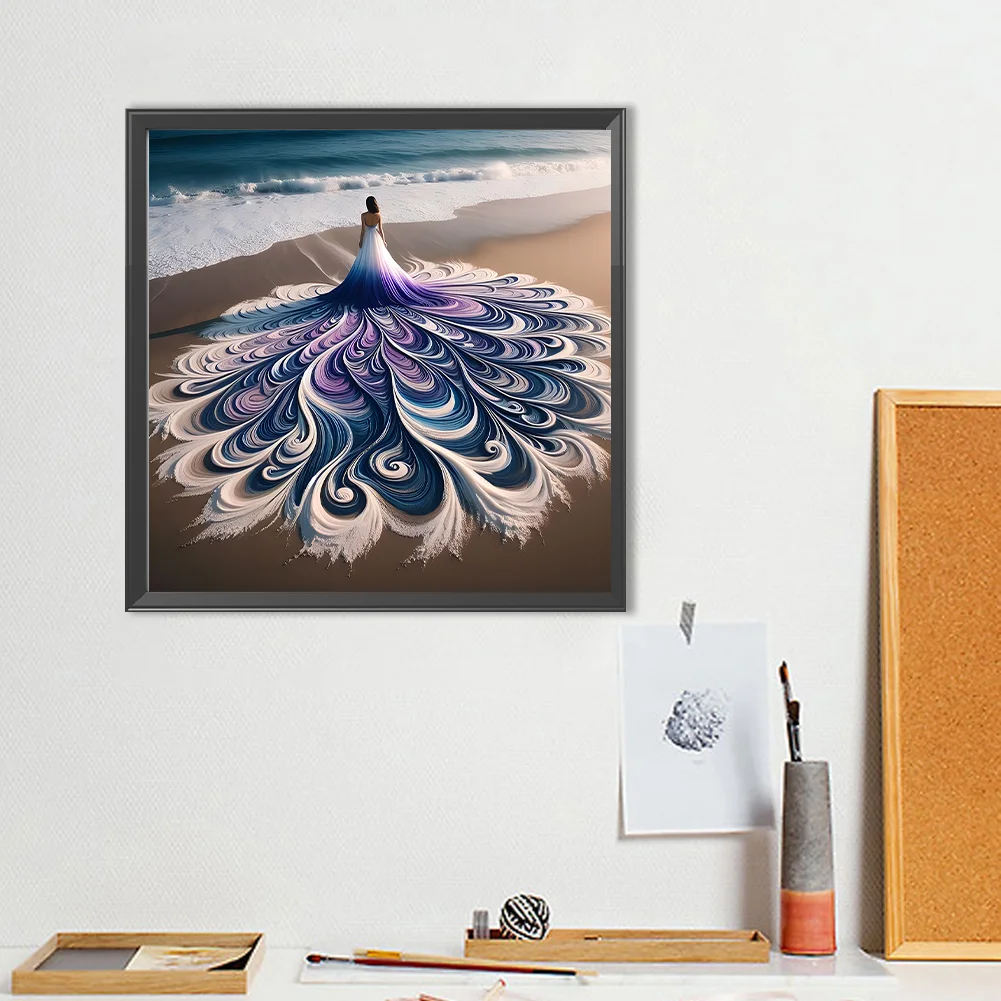 Diamond Painting - Full Round Drill - Gorgeous Skirt Beauty(Canvas|40*40cm)