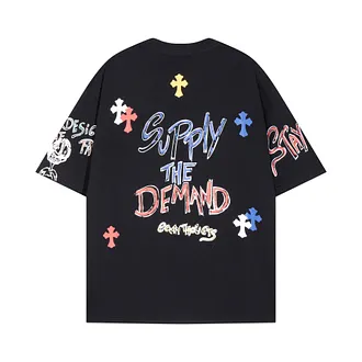 クロムハーツ　Chrome Hearts　半袖 Tシャツ Chrome Hearts Tシャツ黒&白 H0165