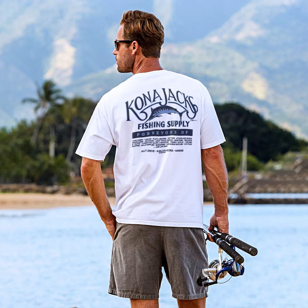  Stylish Fishing-Themed Graphic T-Shirt for Outdoor Enthusiasts