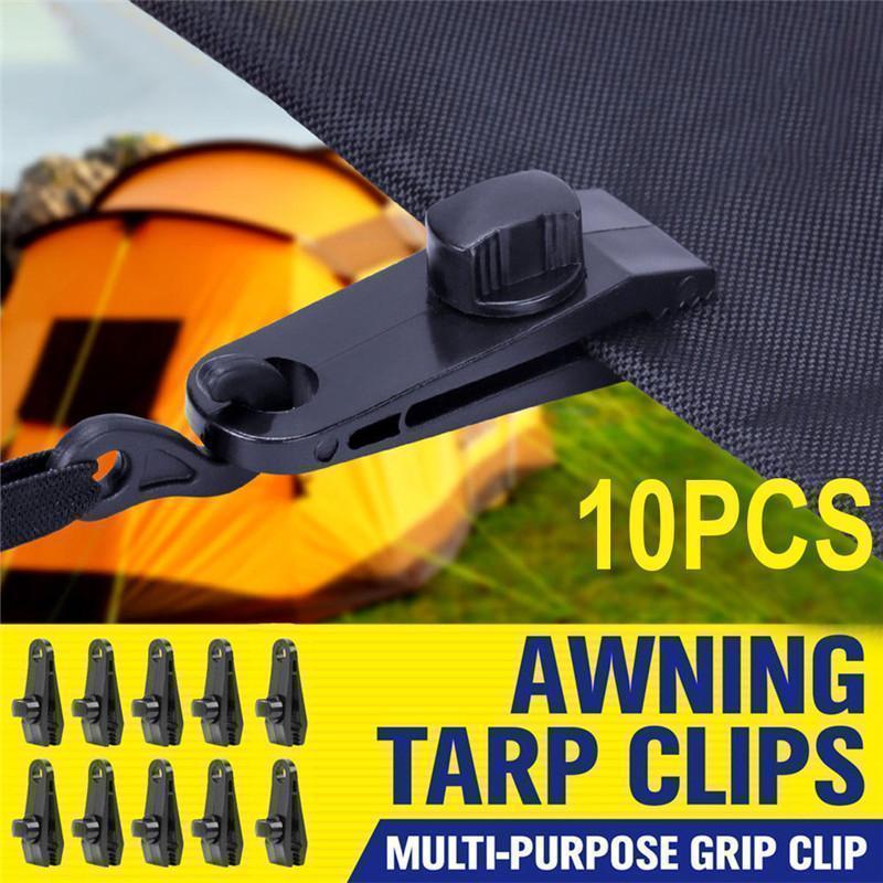 10 Stück Zeltpfähle Clips Hochleistungs Premium Verriegelungsgriff Campclip 