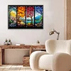 (US Local)Paint By Numbers Kit On Canvas DIY Oil Art Four Seasons Picture Decor 60x40cm