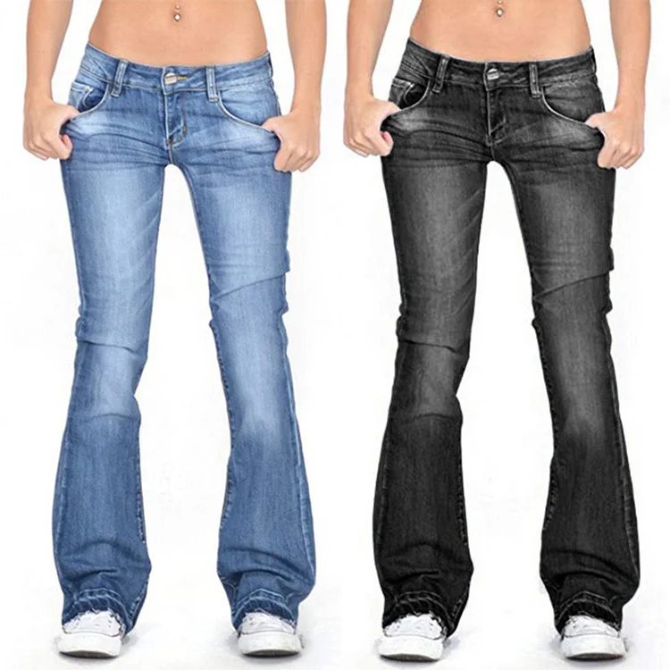 Classic Washed Flared Jeans