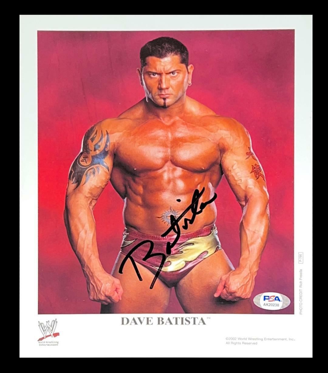 WWE BATISTA P-795 HAND SIGNED AUTOGRAPHED 8X10 ROOKIE PROMO Photo Poster painting WITH PSA COA