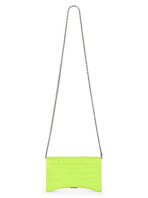 Balenciaga Hourglass Wallet With Chain Crocodile Embossed 3.9 out of 5 Customer Rating