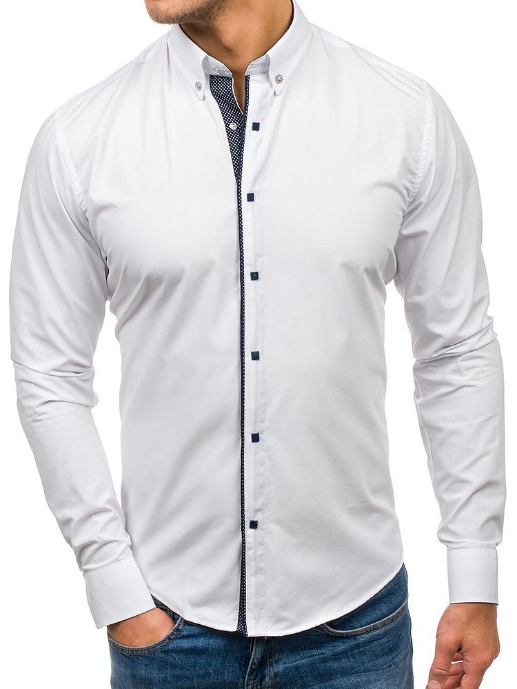 Autumn New Men's Long Sleeve Shirt Men's Formal Business Jacket