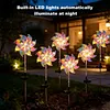 Solar Rainbow Pinwheel Garden Light with LED Solar Lights Solared Powered Wind Spinner Stake Waterproof Decorative Wind Spinner Lawn Lights for Lawn Patio Walkway Flower Bed