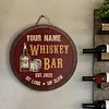 Whiskey Bar Customized Tin Painting / Wooden Painting (Round 12*12 inches)