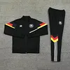 2024/2025 Germany Long Zipper Jacket Training Suit Black Football Shirt 1:1 Thailand Quality Set