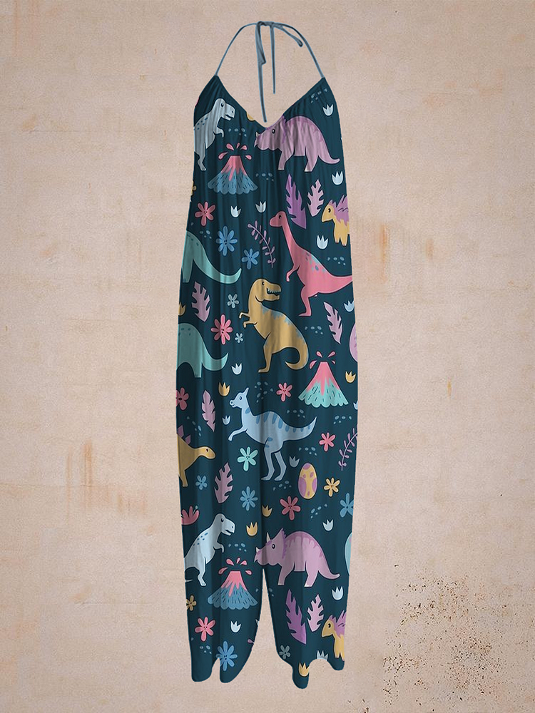 Animal print jumpsuit-Mayoulove