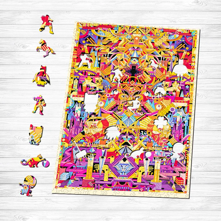 Ericpuzzle™ Ericpuzzle™Mayan Art  Wooden Puzzle