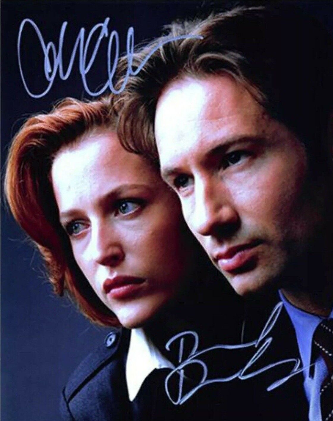 David Duchovny / Ann Jillian Autographed Signed 8x10 Photo Poster painting ( X Files ) REPRINT