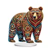 (US Only)2D Flat Gorgeous Bear DIY Desktop Diamond Art Kits for Home Office Decoration