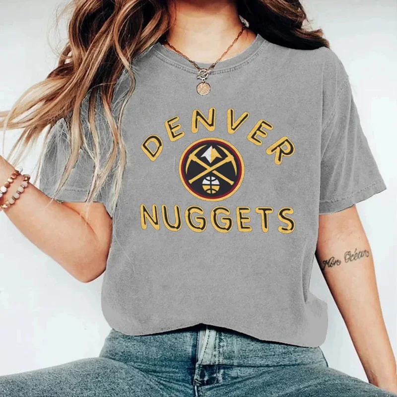 Women's Casual Loose Basketball Support Denver Nuggets T-Shirt