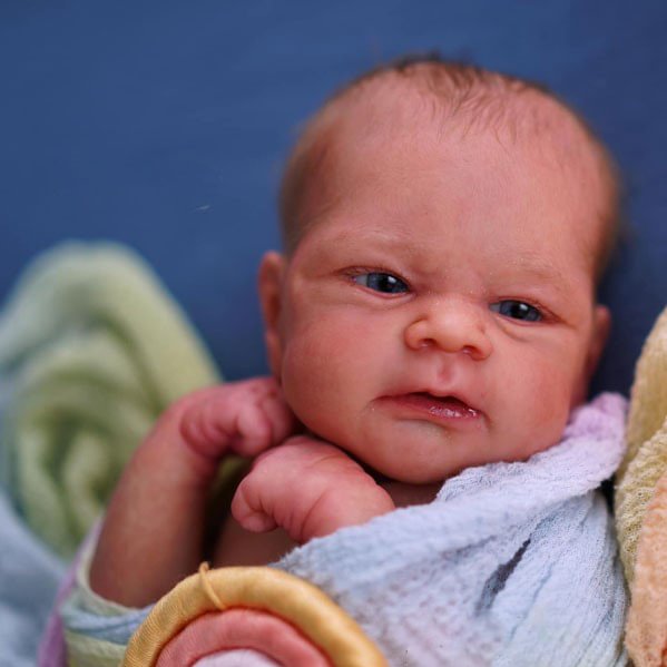  [New Baby Doll Elijah] 17.5" Real Lifelike Just Woke Up Reborn Baby Boy Doll Jeremy - Reborndollsshop®-Reborndollsshop®