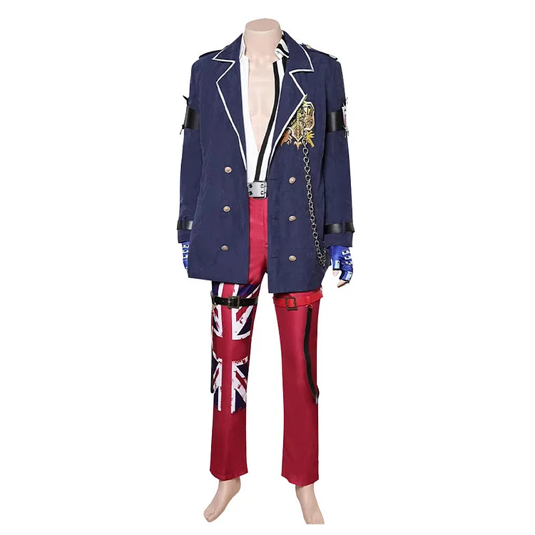 Tekken 8 Steve Fox Blue Red Boxer Outfits Cosplay Costume Carnival Suit