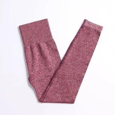 Yvlvol elasticity sportswear high waist running fitness 2pieces set tracksuit women knitting Ttops +pants women