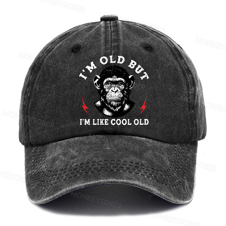 I'm Old But I'm Like Cool Old Washed Baseball Caps