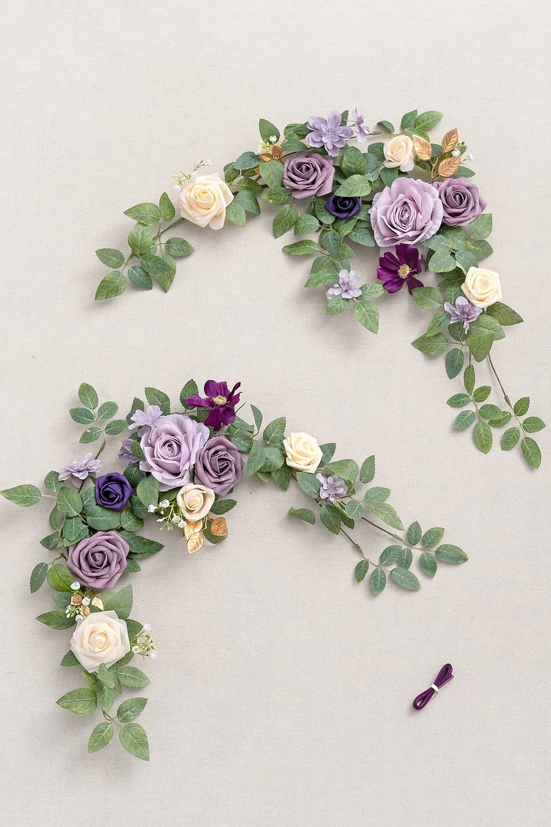 Lantern Floral Arrangements in Lilac & Gold