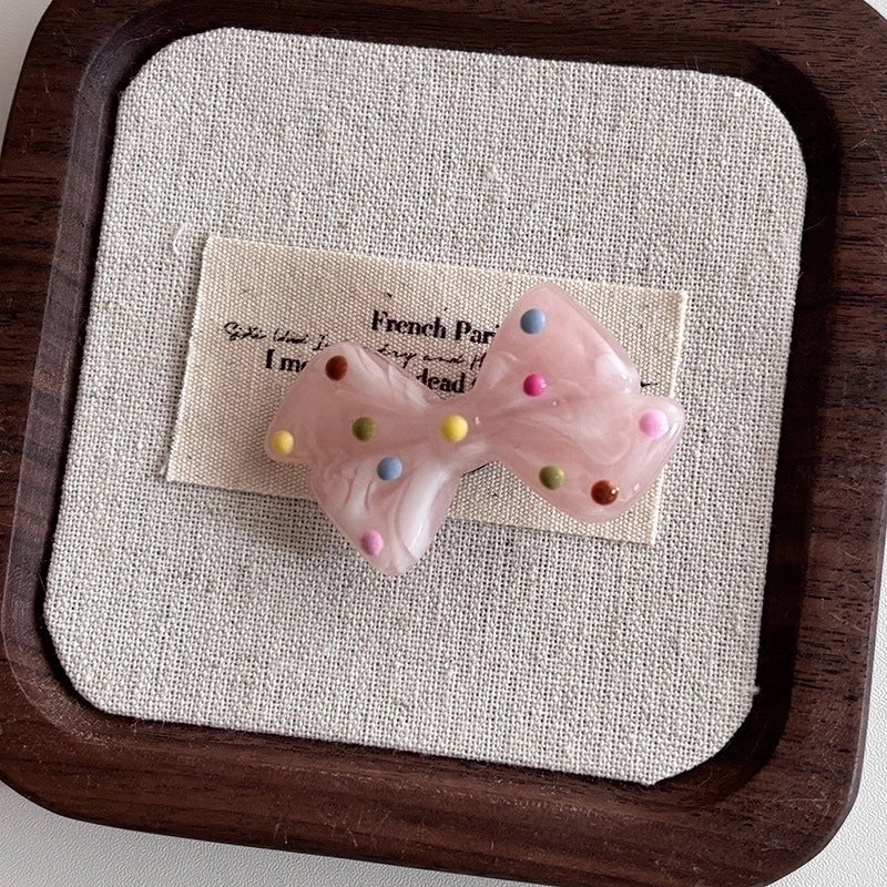 Love Color Oil Dropping Wave Dot Hairpin Dot Side Clip Cute Side Bangs Clip Broken Hairpin Hair Accessories