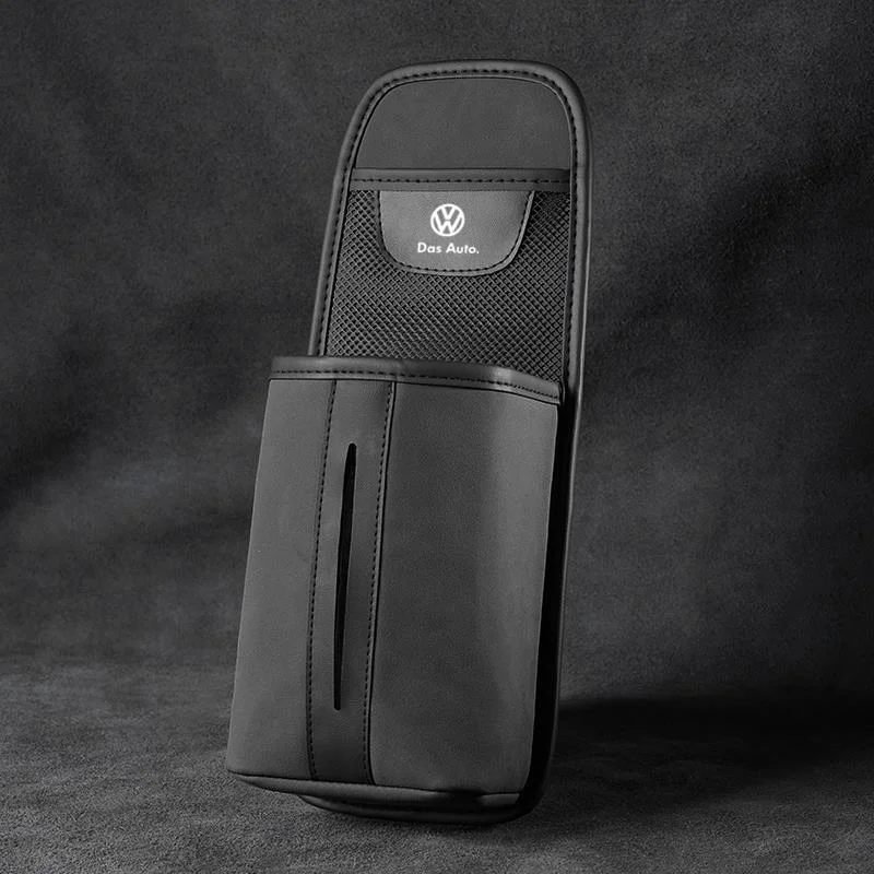 Car seat side paper drawer with storage bag