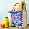 Diamond Painting Butterfly Linen Tote Bag Replaceable Canvas for Women