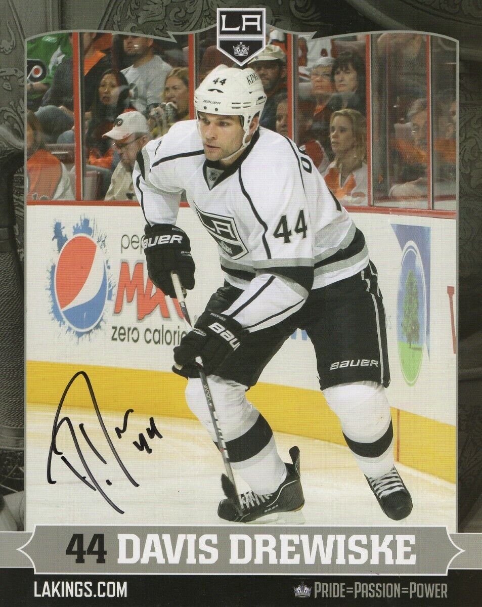 Davis Drewiske Signed Autographed 8X10 Photo Poster painting Los Angeles Kings Action w/COA