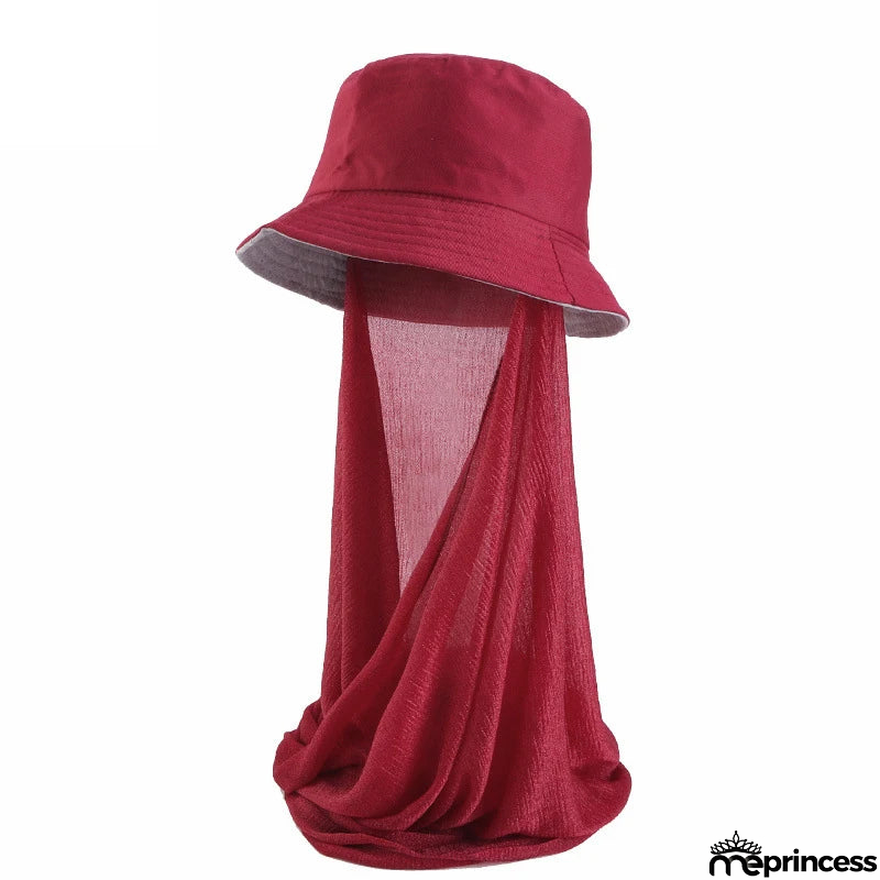 Women's Arabian Polyester Head Wrap Solid Pattern Elegant Hijabs