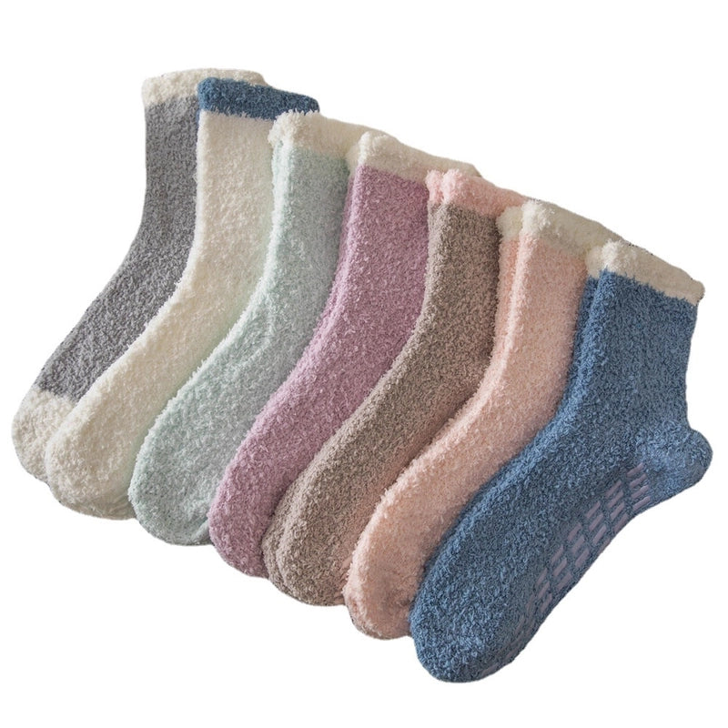 Women’s Slippers Garter Belt Grip Anti-slip Socks Dispensing Coral Velvet Socks Tube Floor Crew